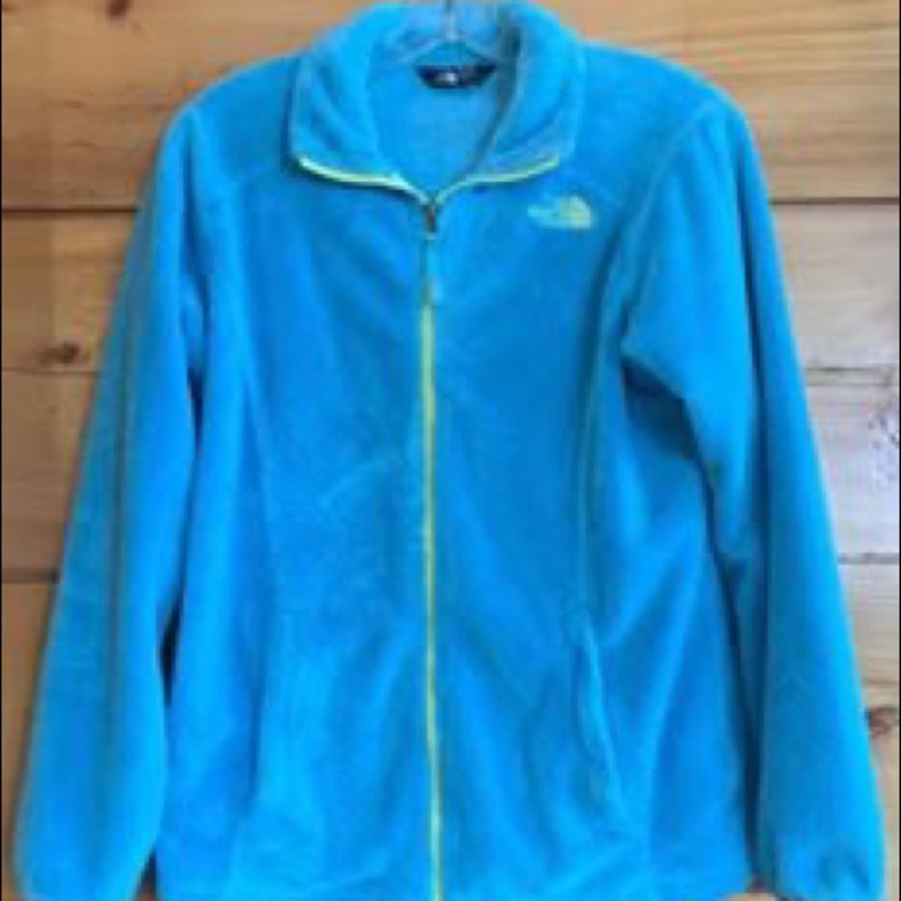 Light Blue Fleece North Face Jacket (Kids XL)